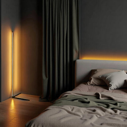 Remote-Controlled LED Corner Floor Lamp