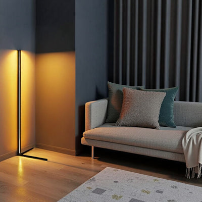 Remote-Controlled LED Corner Floor Lamp