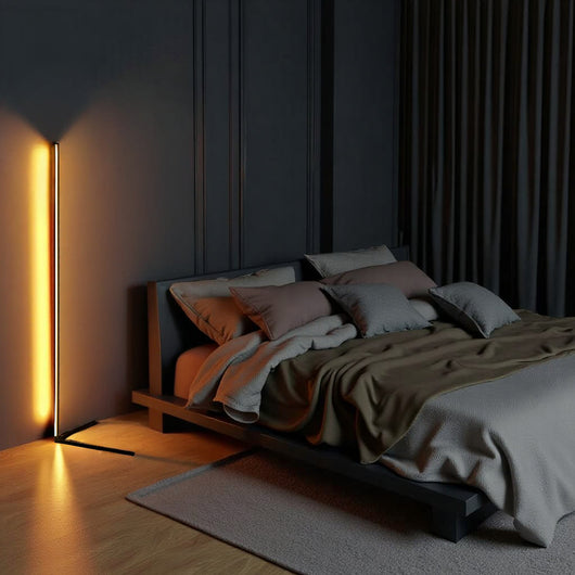Remote-Controlled LED Corner Floor Lamp
