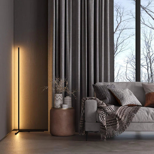 Remote-Controlled LED Corner Floor Lamp