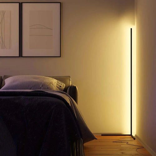 Remote-Controlled LED Corner Floor Lamp