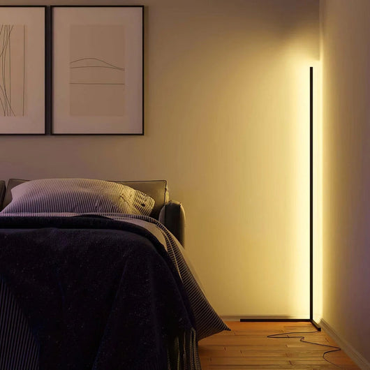Remote-Controlled LED Corner Floor Lamp
