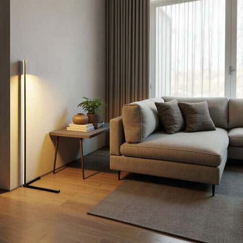 Remote-Controlled LED Corner Floor Lamp