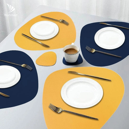 Reversible Faux-Leather Dual-Sided Placemats