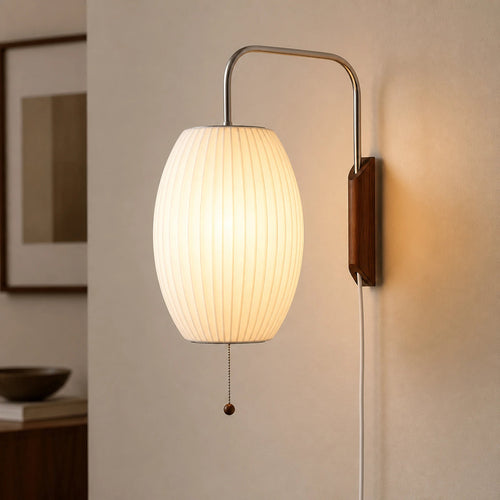 Ribbed Bubble Glass Swivel Wall Sconce