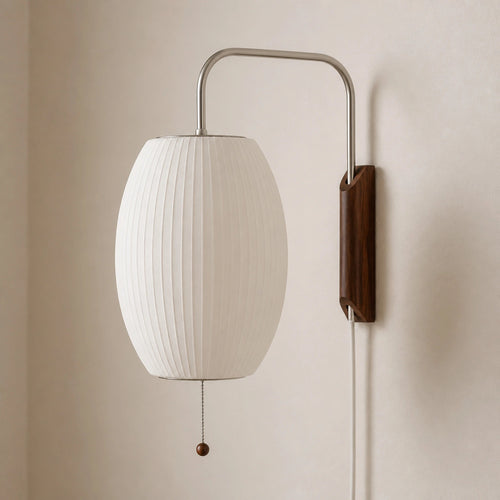 Ribbed Bubble Glass Swivel Wall Sconce