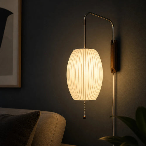 Ribbed Bubble Glass Swivel Wall Sconce