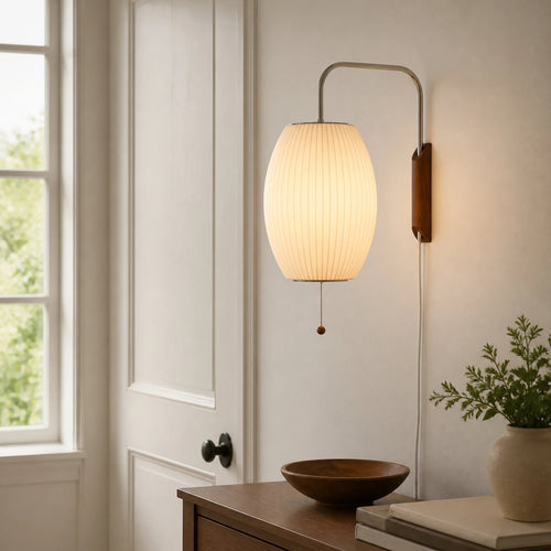 Ribbed Bubble Glass Swivel Wall Sconce