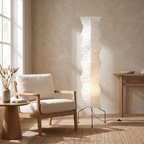 Rice Paper Tripod Floor Lamp