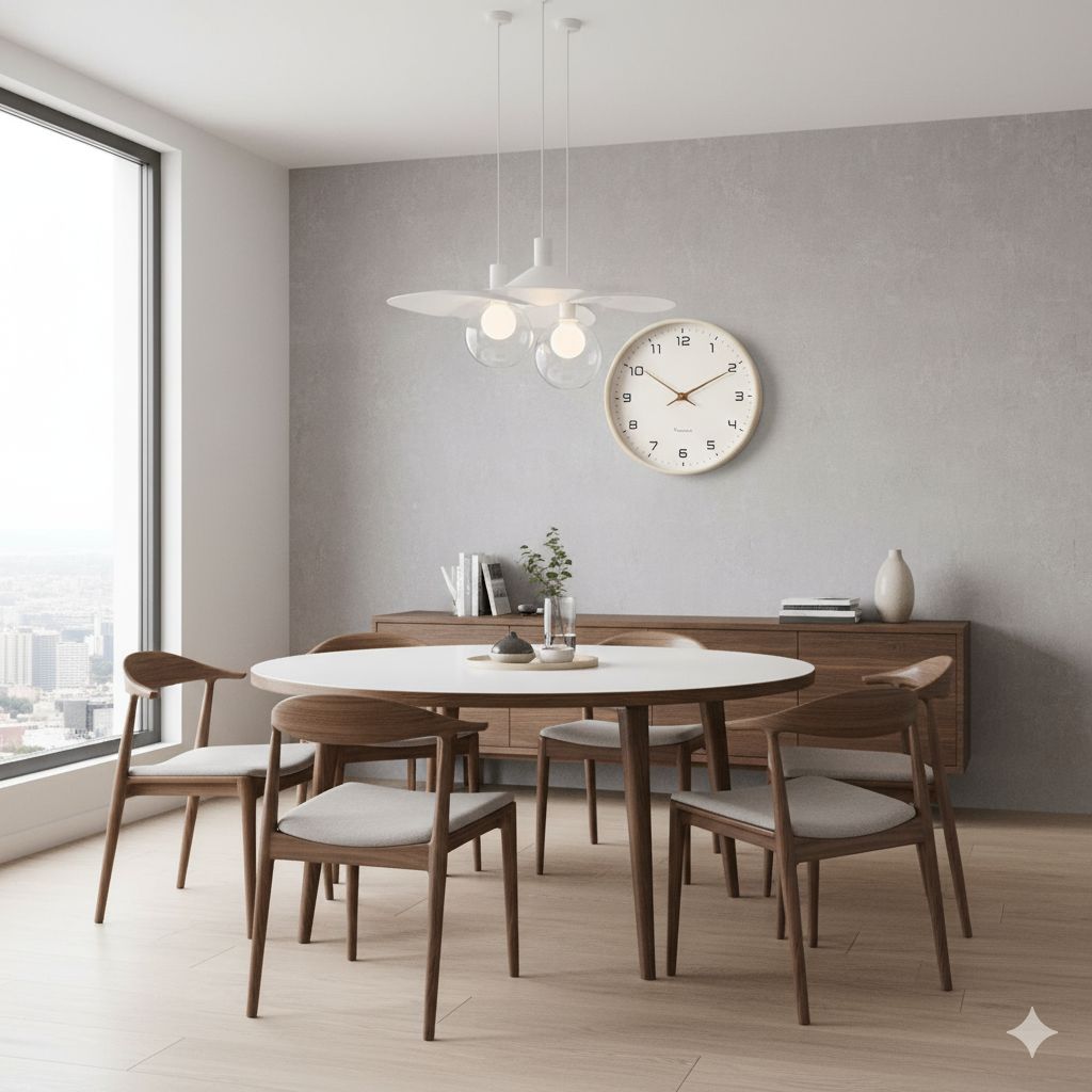 Scandinavian Minimalist Silent Wall Clock