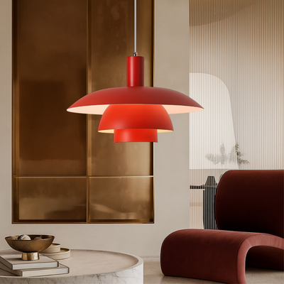 Scandinavian Tiered Metal Pendant Light