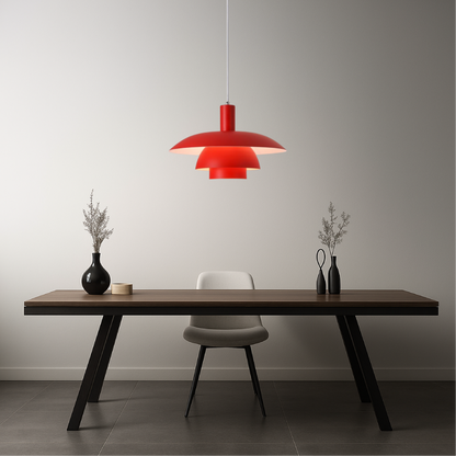 Scandinavian Tiered Metal Pendant Light