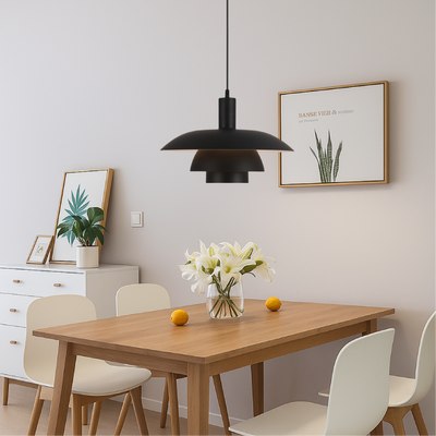 Scandinavian Tiered Metal Pendant Light