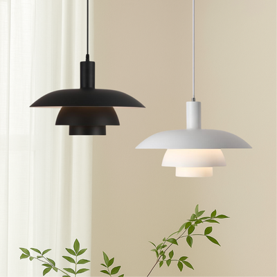Scandinavian Tiered Metal Pendant Light