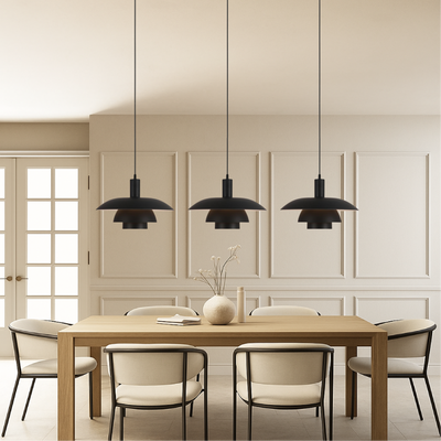 Scandinavian Tiered Metal Pendant Light