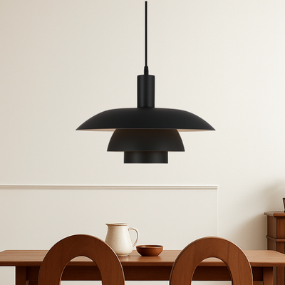 Scandinavian Tiered Metal Pendant Light