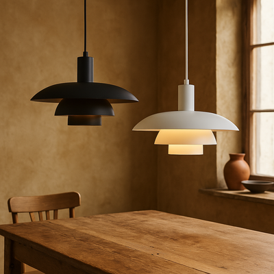Scandinavian Tiered Metal Pendant Light