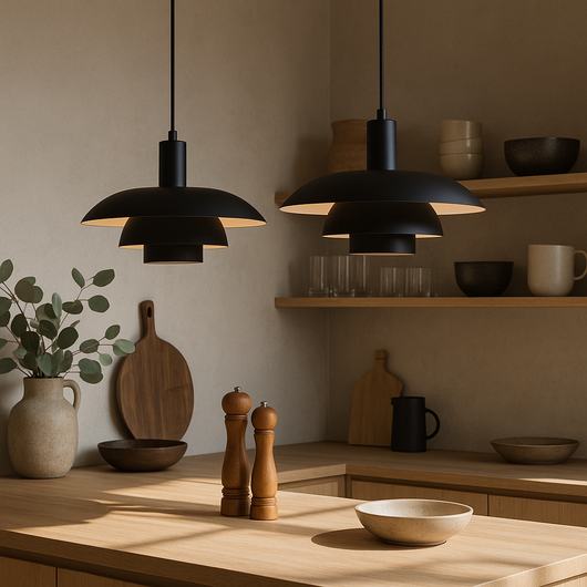 Scandinavian Tiered Metal Pendant Light