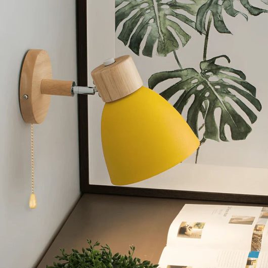 Scandinavian Wooden Wall Sconce