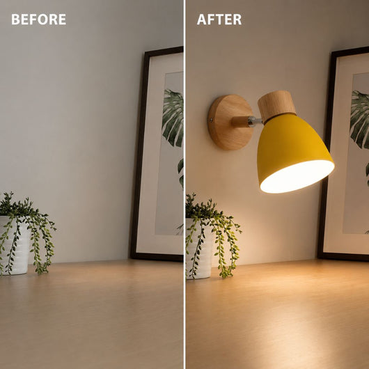 Scandinavian Wooden Wall Sconce
