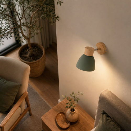 Scandinavian Wooden Wall Sconce