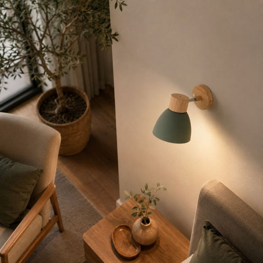 Scandinavian Wooden Wall Sconce