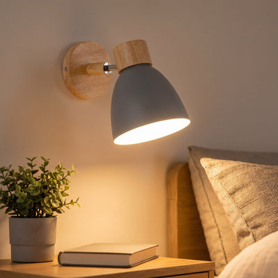 Scandinavian Wooden Wall Sconce - Gray