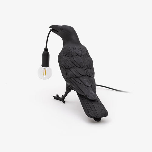 Sculptural Raven Table Lamp