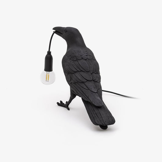 Sculptural Raven Table Lamp