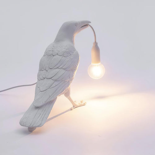 Sculptural Raven Table Lamp