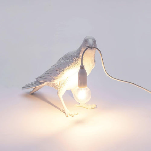 Sculptural Raven Table Lamp