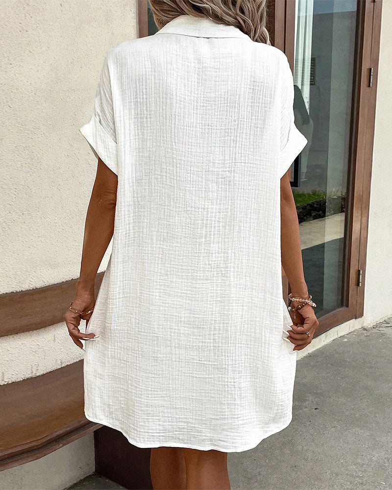 Sidonie Button-Front Midi Shirt Dress