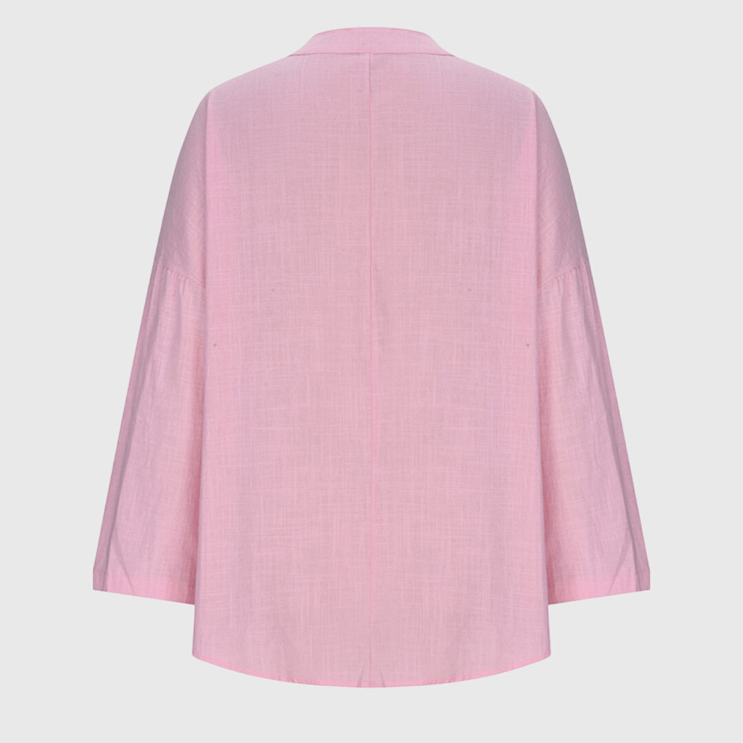 Sidonie V-Neck Relaxed Linen Blouse