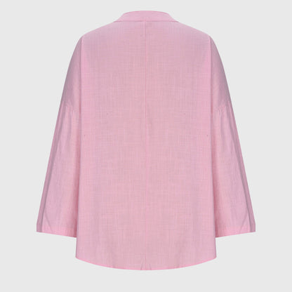 Sidonie V-Neck Relaxed Linen Blouse