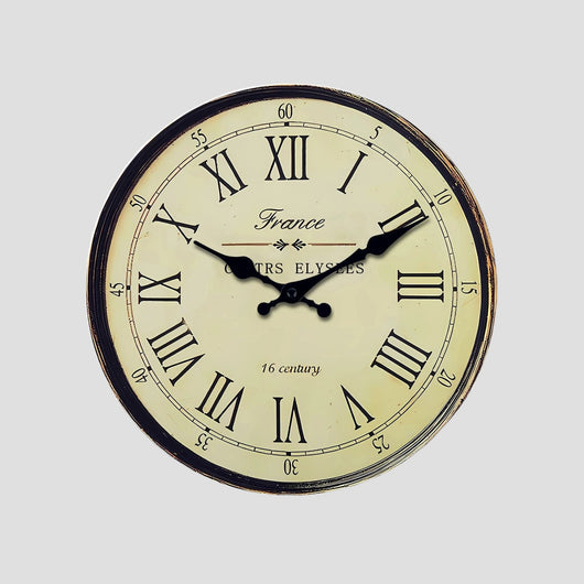 Silent Quartz French-Style Wall Clock