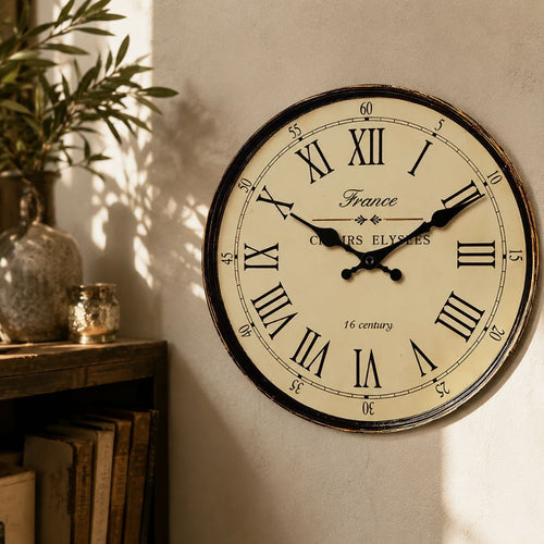Silent Quartz French-Style Wall Clock