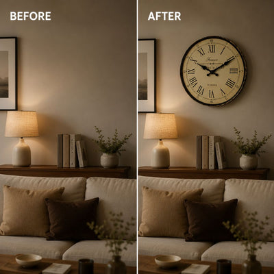 Silent Quartz French-Style Wall Clock