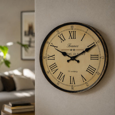 Silent Quartz French-Style Wall Clock