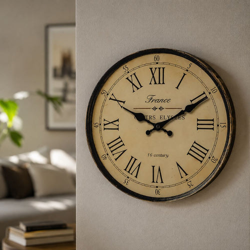 Silent Quartz French-Style Wall Clock