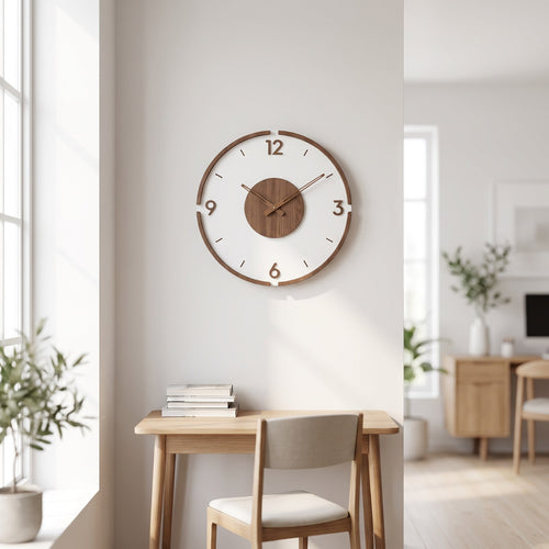 Silent Wooden Wall Clock