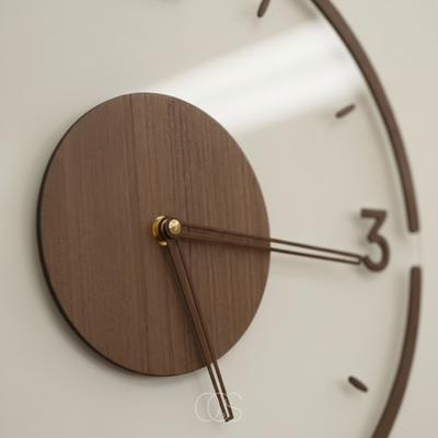 Silent Wooden Wall Clock