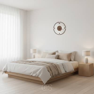 Silent Wooden Wall Clock