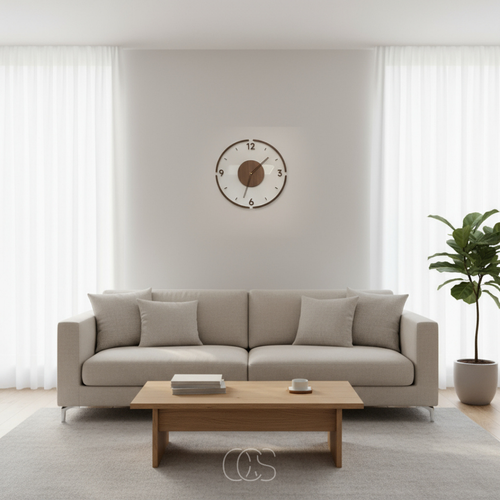 Silent Wooden Wall Clock