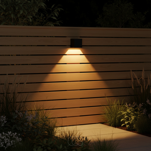 Solar-Powered LED Outdoor Wall Sconce
