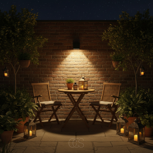 Solar-Powered LED Outdoor Wall Sconce