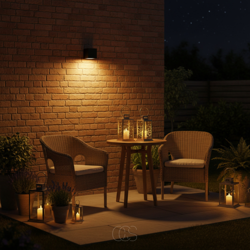 Solar-Powered LED Outdoor Wall Sconce