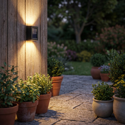 Solar-Powered Outdoor Wall Light