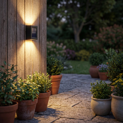 Solar-Powered Outdoor Wall Light