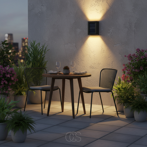 Solar-Powered Outdoor Wall Light