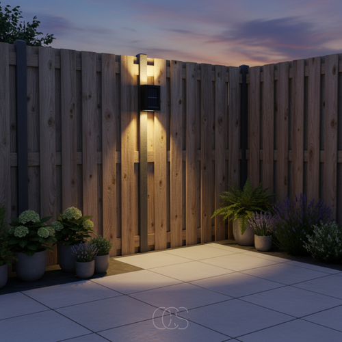 Solar-Powered Outdoor Wall Light